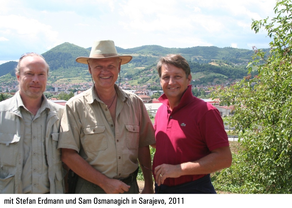 Jan van Helsing und Stefan Erdmann mit Sam Osmanagich in Sarajevo, 2011