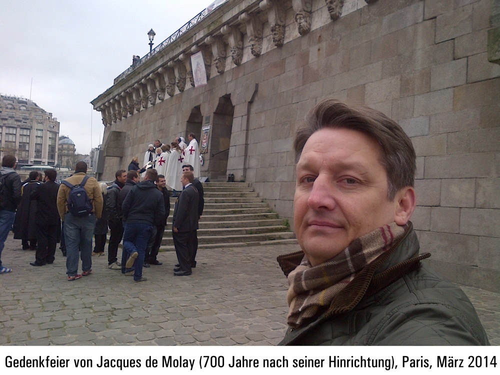 Jan van Helsing Gedenkfeier zm 700. Todestag von Jaques de Molay, Paris März 2014