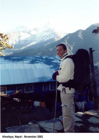 Jan van Helsing im Himalaya, Nepal, 2002