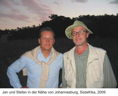 Jan van Helsing und Stefan Erdmann in der Nähe von Johannesburg, Südafrika, 2009